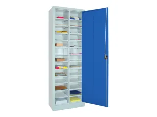 Postsorteerkast met Deuren 1950x640x400mm 2x13 Ral7035 Front Ral5010 - 1