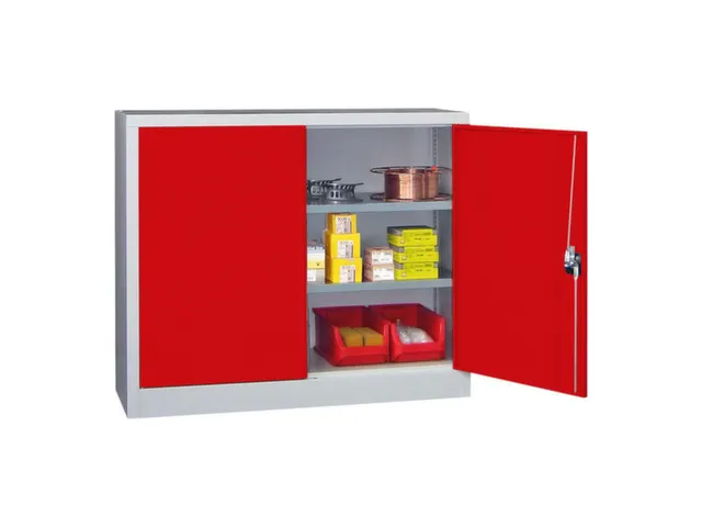 grootvolumekast met openslaande deuren,RAL7035,front RAL3000