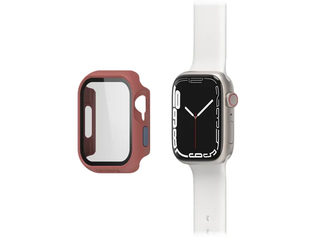 Case Eclipse Apple Watch Series 9/8/7 45mm steen rood screenprotector
