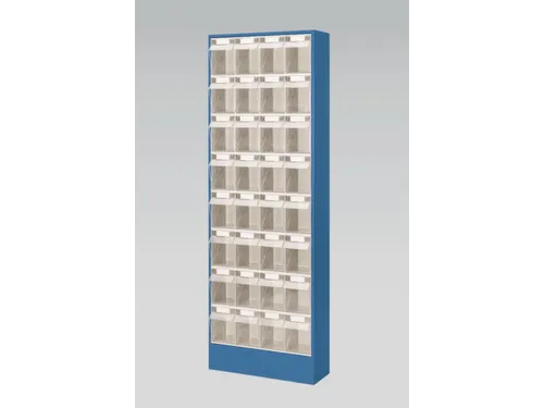Transparante Magazijnbakken 32Bakken Abs-Kunststof Corpus Ral5007