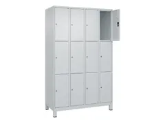 lockerkast,HxBxD 1950x1200x500mm,4x3vakken,vak B 300mm,cil.-slot