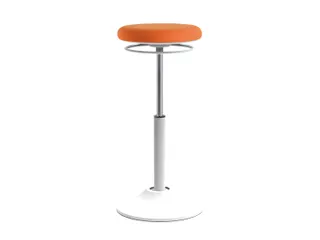 Zit-Sta Kruk Mango Wit/Oranje Ergonomisch & Verstelbaar - 1