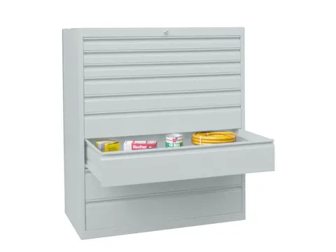 Ladenkast 1200x1023x600mm 9 Laden 4 Hoogtes Ral7035