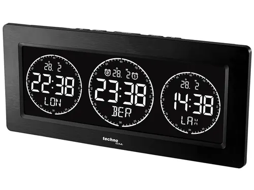 Wereldklok Technoline WT 458 232x99x48mm zwart