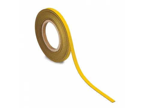 Magneetband Geel beschrijf wisbaar 10mx10mmx1mm