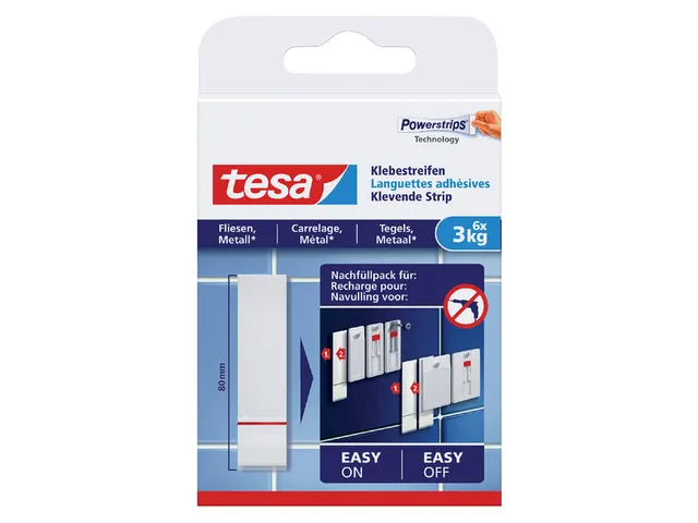 Dubbelzijdige powerstrip Tesa tegels en metaal 3kg