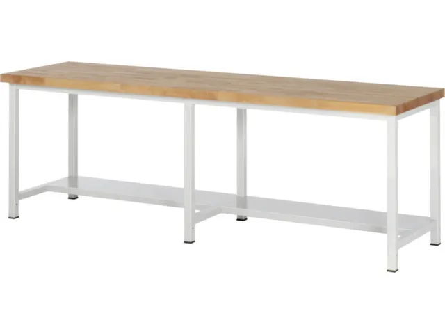 werkbank,HxBxD 840-1040x2500x900mm,beukblad,draagverm. 1250kg