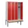 locker met bank,HxBxD 1950x1200x815mm,4vak,vak B 300mm,cilinderslot