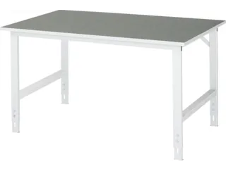 werkbank,HxBxD 760-1080x1500x1000mm,houtblad,m. linoleumlaag - 1