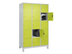 lockerkast,HxBxD 1950x1200x500mm,3x5vakken,vak B 400mm,cil.-slot