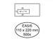 Envelop Hermes Ea5/6 110x220mm Venster links 40x110 Zelfklevend