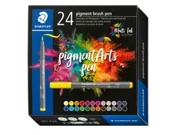 Brushpen Staedtler PigmentArts set à 24 kleuren