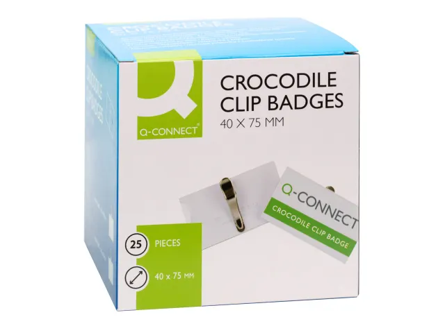 Badge Met Krokodillenklem Incl Blanco Insteekkaart 75x40mm 25 Stuks