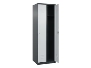 locker,HxBxD 1850x600x500mm,2vak,vak B 300mm,cil.-slot,staand op vloer - 1