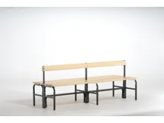 banc double HxLxP 770x2000x725mm barrettes en bois