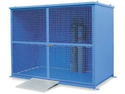 Gasflessendepot 2055x2100x1250mm Voor 24 Gasflessen 2-vleugelige Deur