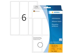 HERMA 10616 Verwijderbare universele etiketten 34x67mm Wit 144 stuks