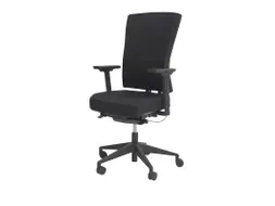 Bureaustoel 400-NPR Comfort Zwarte stof, Zwart voetkruis