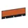 baliepaneel,v. bureau,aanbouw achter,B 1400mm,CC-zwart,BN3012-oranje