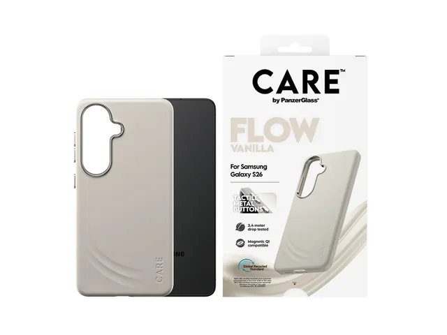 PanzerGlass CARE by Flow Case Vanilla w. Qi Samsung Galaxy S26,