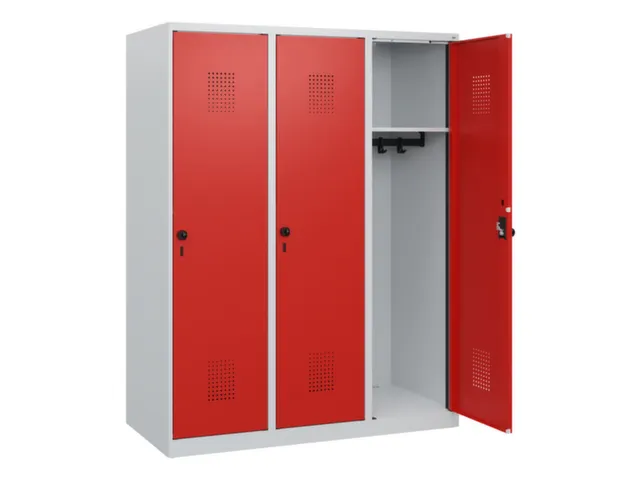 schoollocker,HxBxD 1530x1200x500mm,3vak,vak B 400mm,draaigrendel