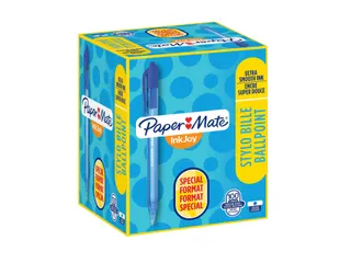 Balpen Paper Mate Inkjoy 100RT medium blauw valuepack 80+20 gratis - 4