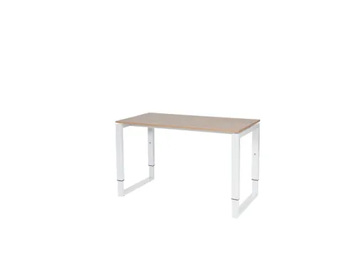 Domino Plus Bureau Hoogte Verstelbaar 1200x600mm Hav/Kers 25mm Wit