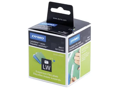 Etiket Dymo 99017 Labelprint Hangmapruiter 12x50mm S0722460