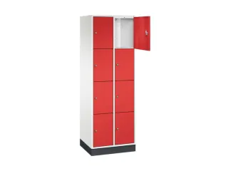 lockerkast,HxBxD 1950x620x500mm,2x4vakken,cil.-slot,sokkel - 1