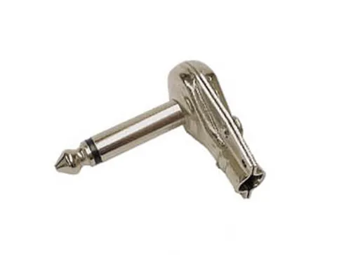 Haakse Mannelijke 6.35mm Mono Jack- Vernikkeld