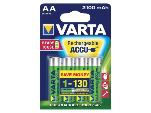 Batterij oplaadbaar VARTA 4x AA 2100mAh ready2use