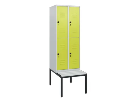 Dubbeldekse dekenkist,HxBxD 1950x600x815mm,2x2vak.,vak B 300mm