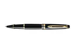 Rollerpen Waterman Expert Black lacquer GT Fijn Zwarte inkt