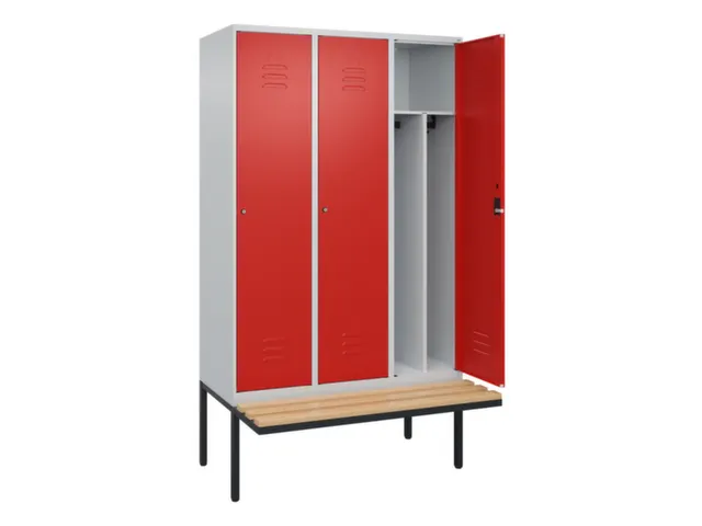 locker voor scheiding van kleding,HxBxD 2120x1200x815mm,3vak