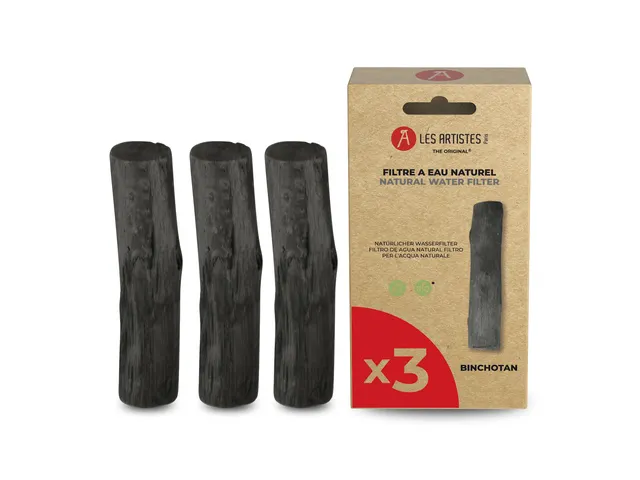 Waterfilter houtskool Les Artistes Paris set a 3 stuks Binchotan