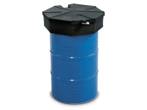 trechter,ESD,v. 200l vat,HxØ 190x690mm,m. zeef,deksel