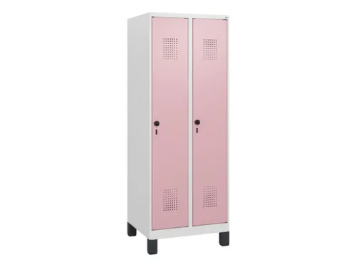 schoollocker,HxBxD 1630x600x500mm,2vak,vak B 300mm,draaigrendel,voeten