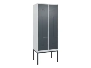 Z-garderobekast,HxBxD 2120x800x500mm,vak B 200/400mm,cil.-slot - 1