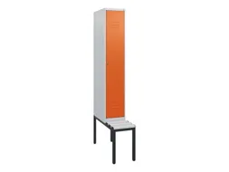 locker met bank,HxBxD 1950x300x815mm,1vak,vak B 300mm,cil.-slot