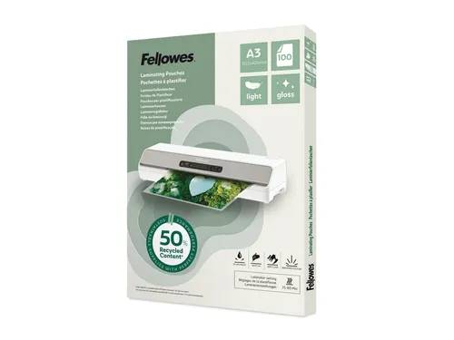 Lamineerhoes Fellowes A3 light 50% gerecycled glans 100stuks