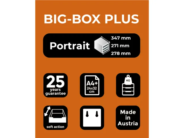 Module de classement Big Box Plus 5 tiroirs Black Office - Noir/arlequ