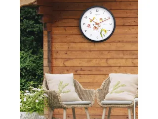 Buitenklok Nextime dia 30.5cm Silene cijfers, zwarte rand witte wijzer - 5