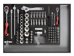 GEDORE RED R22350000 Dopsleutelset 1/4 inch+1/2 inch CT module 84-deli