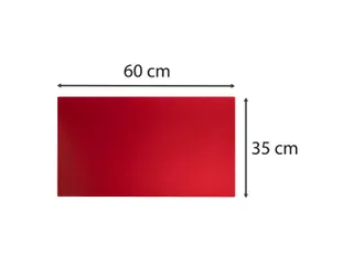 Onderlegger PU 35x60cm zwart/rood - 13