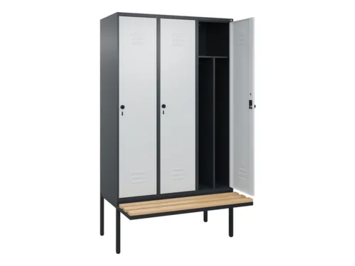 locker voor scheiding van kleding,HxBxD 2120x1200x815mm,3vak