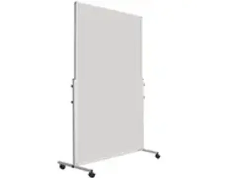 OUTLET Dubbelzijdig mobiel whiteboard 120x180cm wit gelakt staal