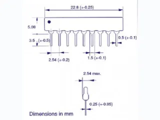 Resistor Array 10k0 (8 R's + 1 Common) - 3