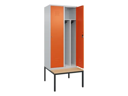 locker voor scheiding van kleding,HxBxD 2120x800x815mm,2vak
