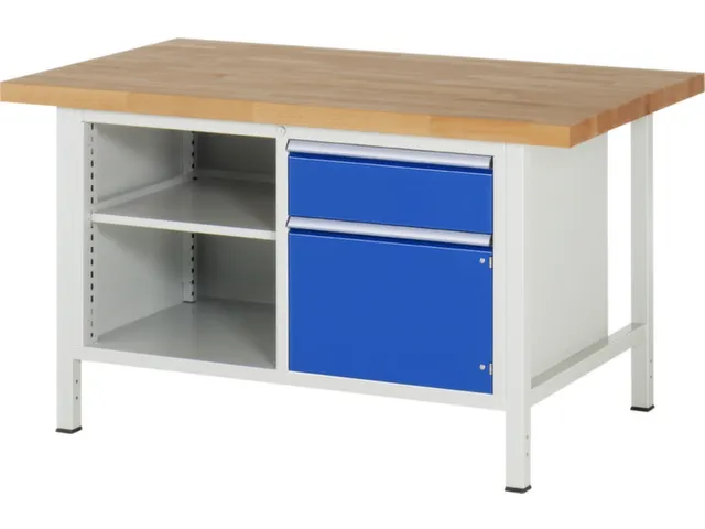 werkbank,HxBxD 840-1040x1500x900mm,beukblad,draagverm. 1250kg,4voeten