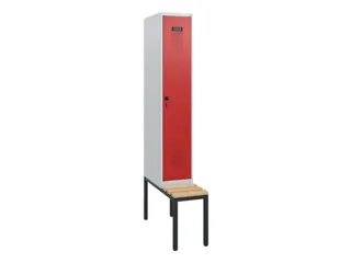 locker met bank,HxBxD 1950x300x815mm,1vak,vak B 300mm,draaigrendel - 2